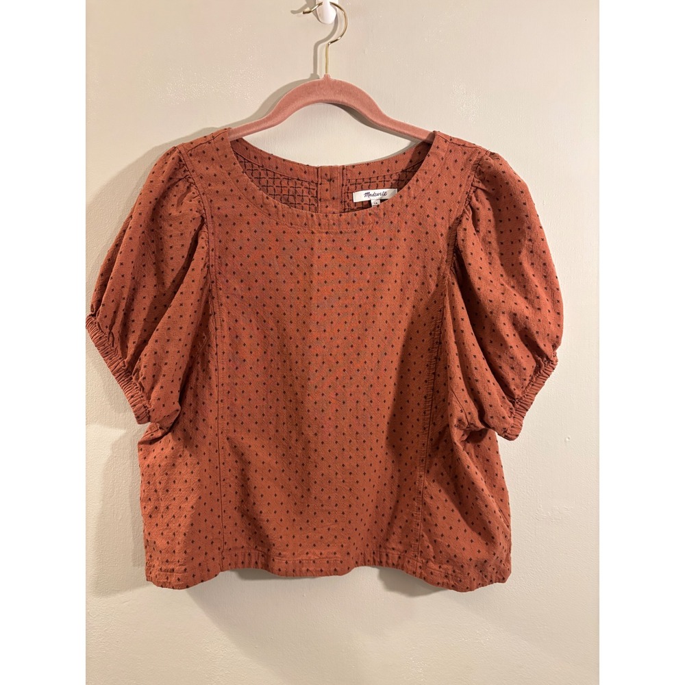 Madewell Brown Cotton Puff Sleeve Top 14 Fall Cottagecore